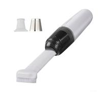 Aspirateur de voiture à main sans fil, puissante aspiration cyclonique puissante rechargeable par USB, aspirateur de voiture portable pour poils d'animaux, voiture, maison (filtre en métal blanc)
