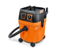 FEIN Dustex 35 L, Aspirateur eau et poussières puissant pour le raccordement d'outils électroportatifs en atelier ou sur chantier. Câble avec fiche 7.5 m, Puissance absorbée 1 380 W