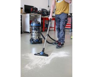 Aspirateur eau et poussière 30L 230V 1200W cuve inox/ prise électroportatif/ décolmatage/ souffleur SCHNEIDER ASPI - 50005