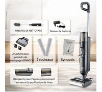 Aspirateur Eau et Poussière - Aspirateur Laveur sans Fil - 3 en 1/50 MINS D'AUTONOMIE /200W/4.5kPA/0.65L - Noir