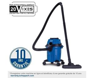 Aspirateur eau et poussiere sans fil avec starterkit 4Ah C-NTS15-X SET L - SCHEPPACH