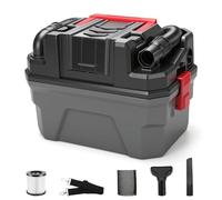 Aspirateur Eau et Poussière sur Batterie Compatible avec Batterie Makita 18V, Aspirateur d'Atelier 3-en-1 avec Fonction Soufflerie, Mini Aspirateur 15L Eau et Poussière, Sangle d'Épaule, Idéal pour At