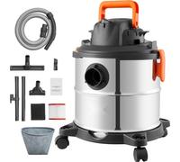 Aspirateur eau et poussières 20L - Aspirateur industriel 6CV - Aspirateur puissant avec buses - Argenté