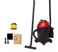 Einhell Aspirateur eaux et poussières TC-VC 1825 A (1 250 W, capacité d’aspiration 180 mbar, prise de courant asservie, cuve de 25 l, poignée, avec embouts, filtres et sac collecteur de poussière)