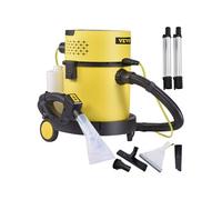 VEVOR Aspirateur Eau et Poussières 4-en-1 Aspirateur Multifonction en PP 20 L 1200 W 2 CV Filtre HEPA Éponge 17 kPa avec Télécommande 5 Brosses Câble 4,5 m Tuyau 1,5 m pour Maison Garage 45x39x56,5 cm