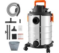 Aspirateur eau et poussières - Aspirateur industriel 30L - 6CV - 1200W - Argent - Aspirateur puissant pour le commerce et l'industrie