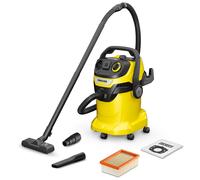 Kärcher Aspirateur Eau et Poussières WD 5 P V-25/5/22, avec Prise de Courant, Filtre Plissé Plat, Fonction de Nettoyage du Filtre, Cassette Filtrante, 1100 W, Cuve : 25 l, Tube d'Aspiration : 2,2 m