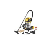 Aspirateur Eaux et poussières Stanley 1600W Avec prise 230V Cuve INOX 30L Filtre Hepa Embouts Sac