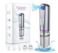 Aspirateur extracteur de points noirs, 3 niveaux réglables Power-Mode-Remover Outil avec 5 têtes, Aspirateur Pores Rechargeable Extracteur Whitehead