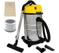 Aspirateur Industriel 2 en 1 de 30 Litres 1400W 230V Acier Inoxydable MAXBLAST Jaune G