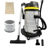 Aspirateur Industriel 2 en 1 de 50 Litres 1400W 230V Acier Inoxydable MAXBLAST Jaune G