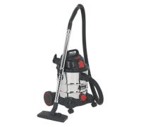 Aspirateur Industriel 20L 1400W/230V Inoxydable Tambour Auto Début PC200SDAUTO