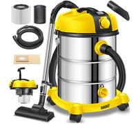 Aspirateur industriel eau et poussière - MASKO - 2300 W - Cuve inox 30 l - Fonction soufflage - Système Push&Clean