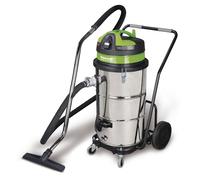 Aspirateur industriel eau et poussière pour l'usinage des métaux - cuve inox 78 litres - 3 moteurs 3,3 kW 230 V - 76 dB(A) Cleancraft FLEXCAT 378 EOT