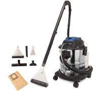 Aspirateur Injecteur Extracteur eau et poussiere SCHEPPACH SprayVac20 - 1600W - Cuve Inox - Gris - 5 en 1