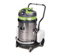 Aspirateur injecteur/extracteur professionnel eau et poussière - Cuve inox 62 L - 2000 W 230 V avec 2 moteurs - Fabrication européenne Cleancraft FLEXCAT 262-2 IEPD