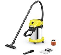Aspirateur KARCHER 16281410 - Eau et poussière - 1000 W - Cuve inox 19 L - Verrouillage Pull & Push - Roues 360° - Fonction soufflerie - Intérieur/extérieur