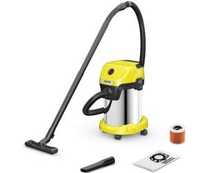 Aspirateur KARCHER 16281410 - Eau et poussière - 1000 W - Cuve inox 19 L - Verrouillage Pull & Push - Roues 360° - Fonction soufflerie - Intérieur/extérieur