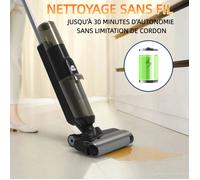 Aspirateur Lavant Balai Sans Fil Intelligent - Nettoyage Coins Amélioré, Grand Réservoir