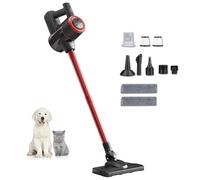 Aspirateur Laveur Balai sans Fil 5 en 1 Compact - Léger, Aspirateur sans-Fil Léger Puissant Aspirateur sans Fil pour Voiture, Maison, Bureaux, Poils d'animaux,Red