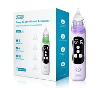Aspirateur Nasal Électrique pour Bébé, Nettoyeur de Nez en Silicone, Batterie Rechargeable, Anti-reflux, 0-24 Mois,