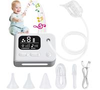 Aspirateur nasal Mouche-bébé électrique, Mouche Bebe Electrique pour bébés, Rechargeable USB avec Écran LCD, Lumière Douce & Musique, 9 Niveaux d’Aspiration, Embouts Silicone Souples pour Nez Bouché