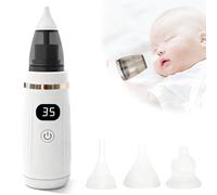 Aspirateur Nasal pour Bébé, Aspirateur Nasal électrique pour Bébés, Nettoyeur Nasal Rechargeable avec 5 Niveaux D'aspiration et 3 Embouts en Silicone, Nettoyeur Nasal Automatique pour tout-petits