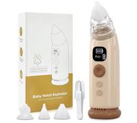 Aspirateur nasal pour bébé, électrique, 65 kPa - Haute puissance d'aspiration avec 3 niveaux d'aspiration, fonction musique et lumière et 3 tailles - Conseils en silicone pour nouveau-nés et