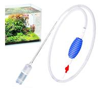Aspirateur nettoyeur de fond pour aquarium - Siphon de tuyau transparent à débit rapide, accessoires de nettoyage pour débutants avec poissons dorés, crevettes, tortues et bassins domestiques