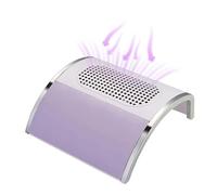 Aspirateur Ongle, Aspirateur à ongles 120w, collecteur de poussière d'ongles haute puissance en un avec 2 ventilateurs, Machine de manucure, équipement de Salon d'art des ongles(120W 868-1 PURPLE)