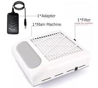 Aspirateur Ongle,Aspirateur Manuc Aspirateur À Ongles Puissant De 180 W Avec Filtre Amovible(White,A)