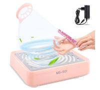 Aspirateur Ongle, Aspirateur Manucure avec Lumière USB, Collecteur de Poussière à Ongles, Professionnelle Onglerie Aspirateur à Faible Bruit pour Salon de Manucure à Domicile