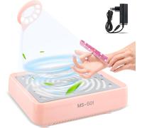 Aspirateur Ongle, Aspirateur Manucure avec Lumière USB, Collecteur de Poussière à Ongles, Professionnelle Onglerie Aspirateur à Faible Bruit pour Salon de Manucure à Domicile