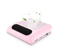 Aspirateur Ongle, Aspirateur professionnel for poussière d'ongles, collecteur de poussière, Machine de manucure avec filtre, ventilateur puissant, outils d'art des ongles(Rot)
