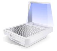 Aspirateur Ongle Avec Séchoir À Ongles Et Lampe De Bureau,Aspiration Réglable,Professionnelle Onglerie Aspirateur Collecteur De Po