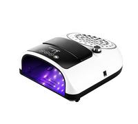 Aspirateur Ongle, Lampe à ongles professionnelle 2 en 1, haute puissance 186W, aspirateur LED, lampe de sécha du l, collecteur de poussière avec filtres, outil de Salon de manucure