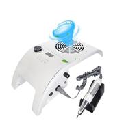 Aspirateur Ongle, Machine de manucure professionnelle 3 en 1, aspirateur puissant 80W, lampe à UV LED, sécha rapide de les vernis à ongles, ensemble de forets