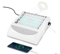 Aspirateur Ongles Professionnel 100W - avec USB/LED/Aspiration Réglable/Filtre Réutilisable/pour Manucure-Polissage