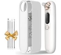 Aspirateur Point Noir avec Base, Appareil à Point Noir Professionnel Nettoyant de Pores Vacuum Rechargeable USB avec 5 Modes 4 Tetes