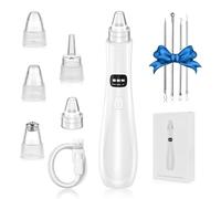 Aspirateur Point Noir Rechargeable Extracteur Points Noirs Visage Tire Comedon Point Noir Anti Point Noir Nez Nettoyage des Pore Purateur de Peau Soin Visage Blackhead Removal, 5 Sondes et 3 Modes