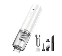 Aspirateur Portable 4 en 1 avec Fonction Souffleur(White 4000pa) | Moteur pour robuste, aspiration pour forte, pour poussière et débris, usage intérieur extérieur, design ergonomique