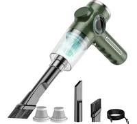 Aspirateur portable pour la maison et la voiture avec embout plat et brosse Affichage de la batterie Écran Dightal Mini aspirateur sans fil rechargeable avec filtre réutilisable pour canapé Claviers V