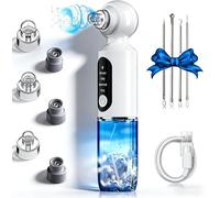 Aspirateur Pour Points Noirs, Extracteur Points Noirs Visage, 3 Modes, 6 Sondes et Compresse Chaude, Réservoir d'eau Visible pour le Nettoyage du Visage, Traitement de l'acné et Soins de la Peau