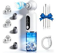 Aspirateur Pour Points Noirs, Extracteur Points Noirs Visage, 3 Modes, 6 Sondes et Compresse Chaude, Réservoir d'eau Visible pour le Nettoyage du Visage, Traitement de l'acné et Soins de la Peau -