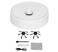 Aspirateur Robot 3 en 1 Intelligent, Aspiration puisnte, évite Les Obstacles, Anti-Chute, pour Poils d'animaux, Nettoyage Quotidien du Sol, Tissu ABS Blanc 240 x 240 mm