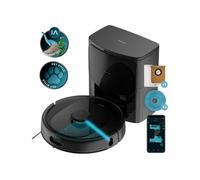Cecotec Aspirateur Robot Conga 9990 AI Spin Revolution Ultra Power Home, 10 000 Pa, Navigation Laser, Base d'auto-vidage, Intelligence Artificielle, Contrôle Via APP, Autonomie de 240 Min