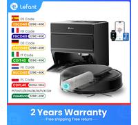 Aspirateur robot complet Lefant M5 Roller avec fonction de nettoyage, 18 000 Pa, rouleaux autonettoyants, vidage automatique, navigation lidar dTOF M5 Black