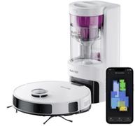 Eureka E10s Robot Aspirateur Laveur avec Station sans Sac Vidage Automatique - Blanc