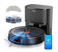Aspirateur Robot Laveur aspirant & lavant Vidange Auto, Station, LDS, Commande via Appli Mobile & Voix