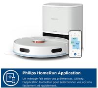 Aspirateur robot laveur avec station - PHILIPS - XU2100/25 - Série 2000 - 6000 Pa - ≤ 66 dB - Blanc